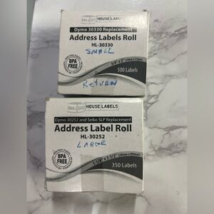 NEW in box dymo & seiko address label rolls bundle (2 boxes)